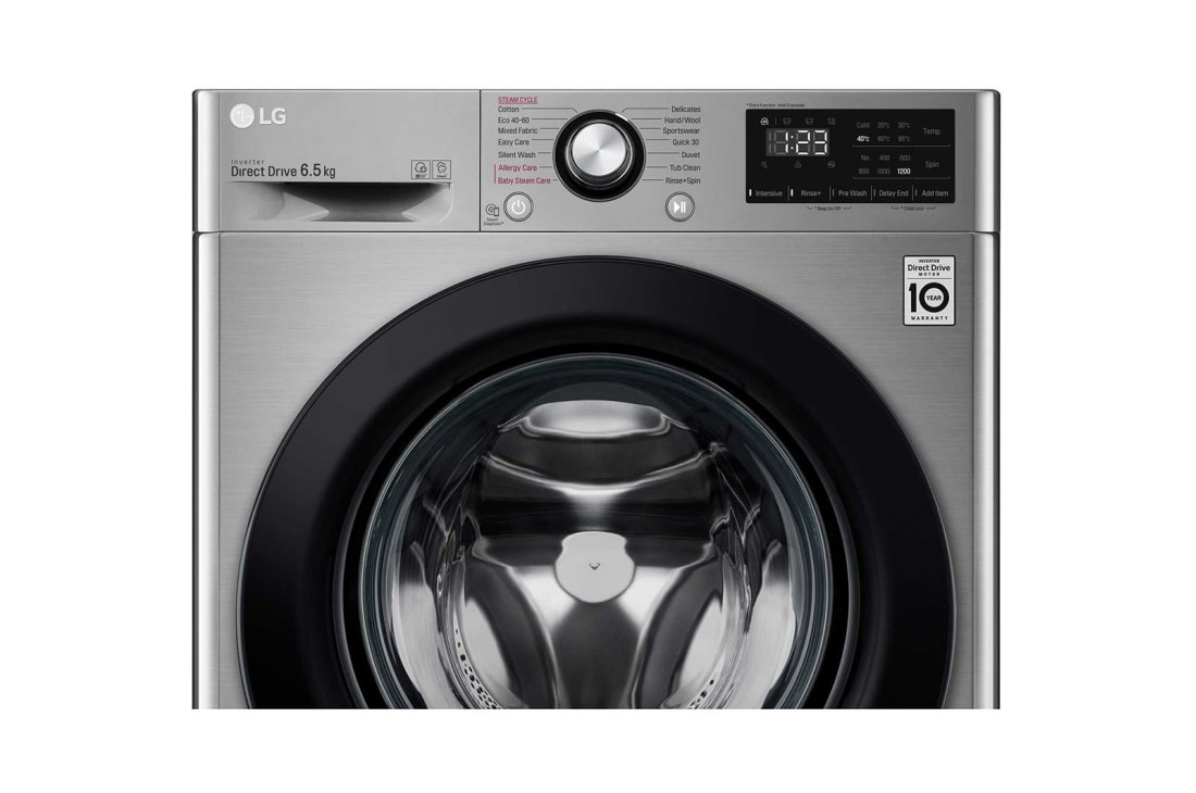 LG V200 seeria 6,5kg pesumasin, sügavus 45,5cm, 6,5kg AI DD™ pesumasin aurufunktsioon, E klass, F2WN2S6S6TE, thumbnail 4