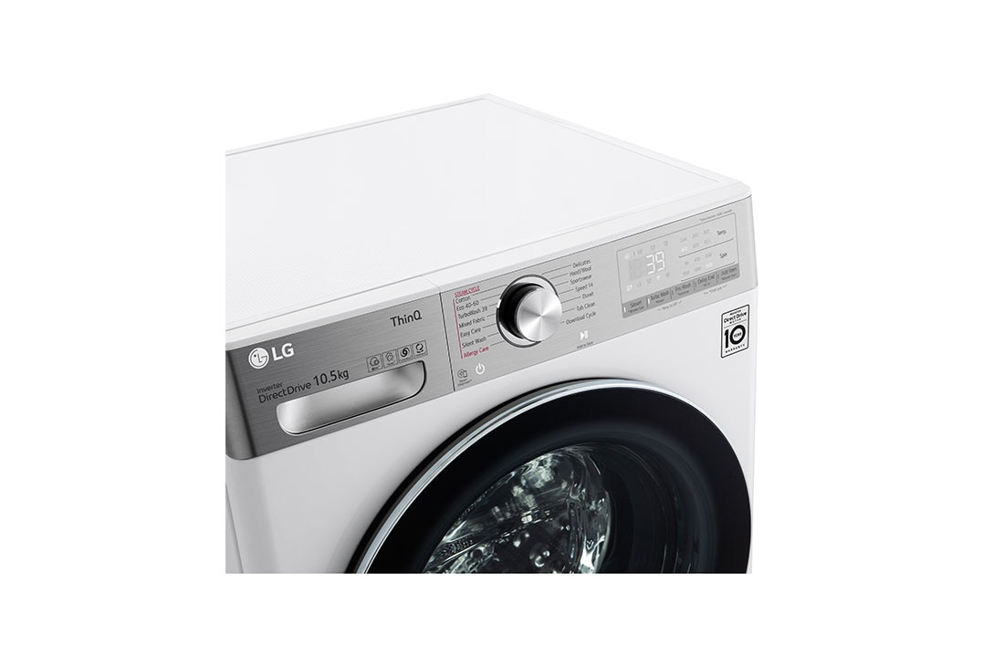 LG pesumasin 10.5kg I AIDD |  V9 Seeria A | Sügavus 56.5cm | Valge  |  Turbowash360  | Aur |  WiFi | F4WV910P2WE, F4WV910P2WE, F4WV910P2WE, thumbnail 3