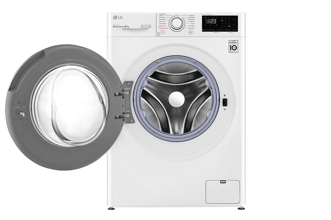 LG pesumasin 8kg I AIDD |  V3 Seeria B | Sügavus 56.5cm | Valge   | Aur | F4WV328S0U, F4WV328S0U, F4WV328S0U, thumbnail 2