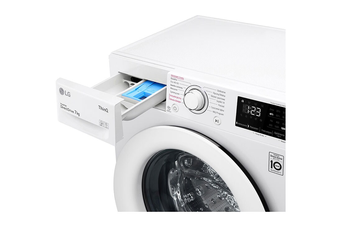 LG kitsas pesumasin 7kg | AIDD |  V3 Seeria D | Sügavus 47.5cm | Valge   | Aur | F2WV3S7S3E, F2WV3S7S3E, F2WV3S7S3E, thumbnail 5