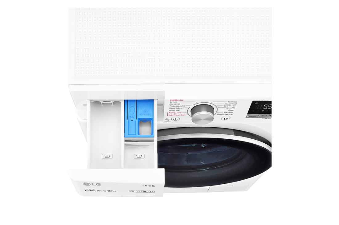 LG pesumasin 12kg I AIDD |  V5 Seeria B | Sügavus 61.5cm | Valge   |  Turbowash  | Aur |  WiFi | F4WV512S1E, F4WV512S1E, thumbnail 7