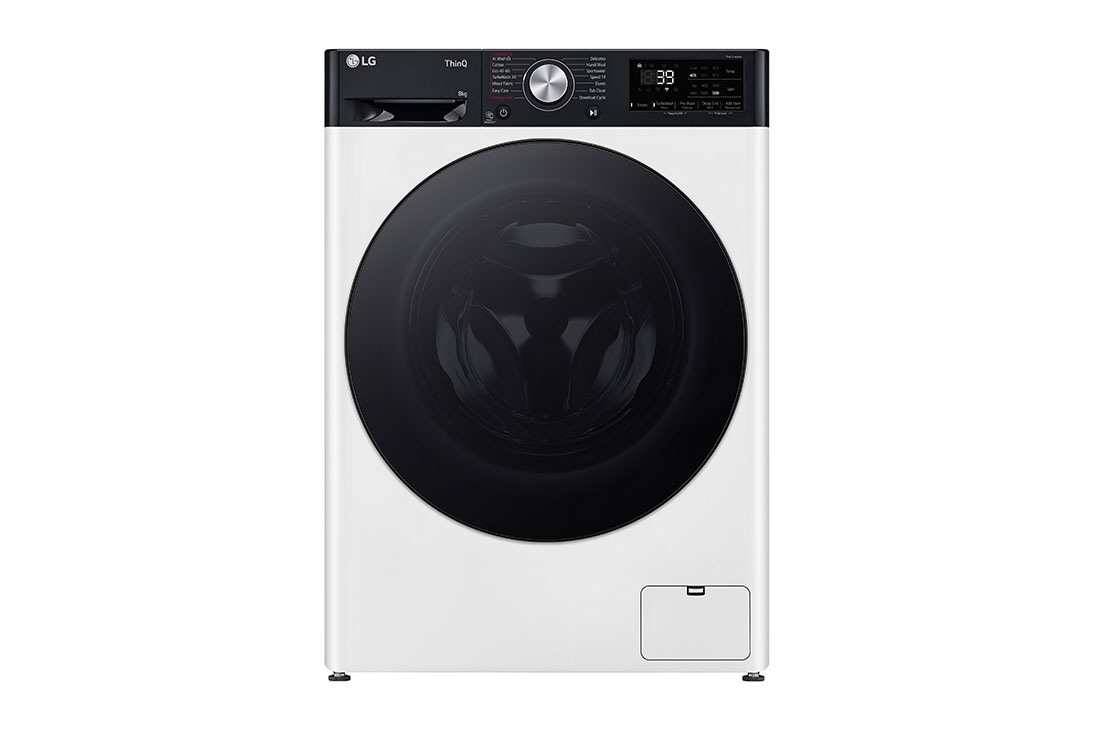 LG kitsas pesumasin 8 kg | AIDD | R7 Seeria A-10%| Sügavus 47.5cm | Valge | Turbowash360 | Aur | WiFi| F2WR708S2H, Front view, F2WR708S2H