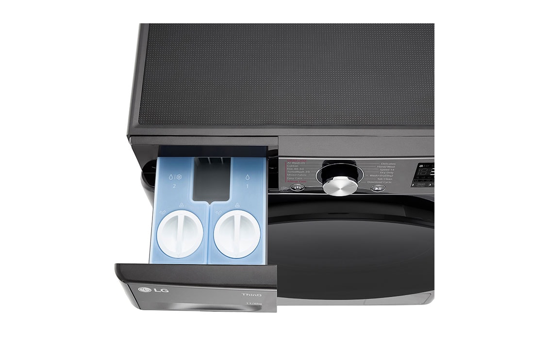 LG kuivatiga pesumasin 11/6 kg I AIDD | R7 Seeria A/D | Sügavus 56.5cm | Valge | Aur |  Turbowash360 |  WiFi | F4DR711S2BA, Detergent port view, F4DR711S2BA, thumbnail 7