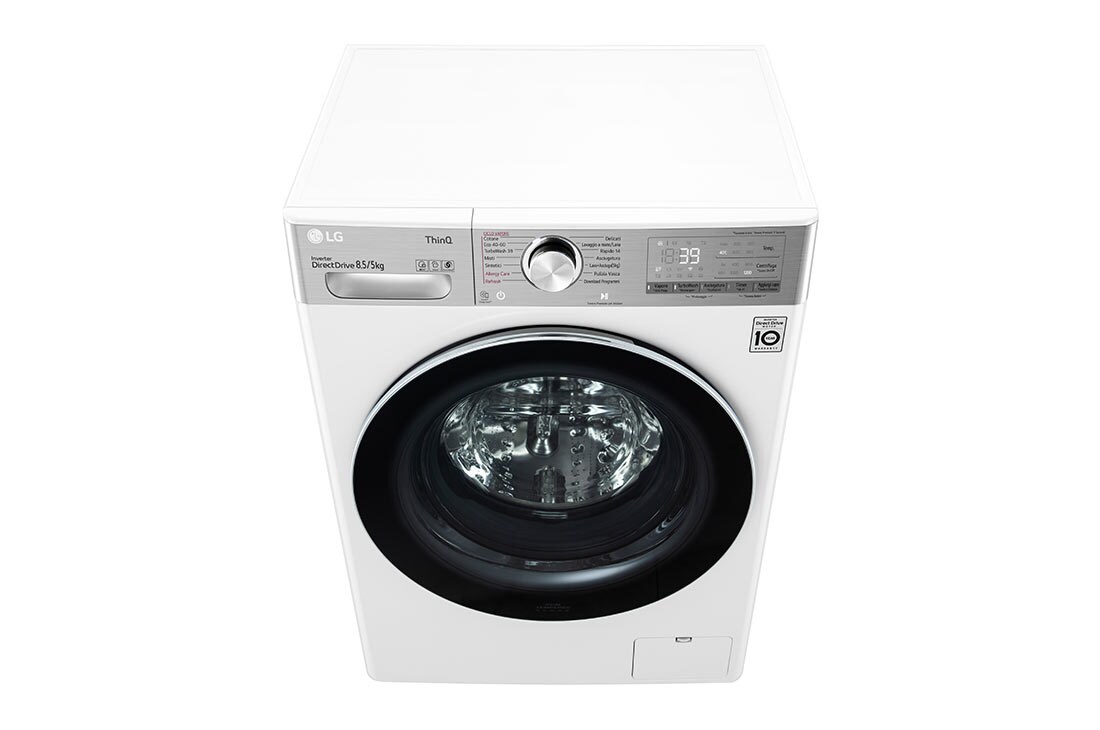 LG V500 seeria 8,5kg kuivatiga pesumasin, sügavus 47,5 cm, Top perspective , F2DV9S8H2E, thumbnail 9
