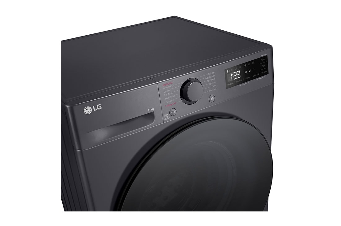 LG pesumasin 11kg I AIDD |&nbsp;R5 Seeria&nbsp;A-10% | Sügavus 56.5cm | Must | Aur | F4WR511S2M, Front top view, F4WR511S2M, thumbnail 5