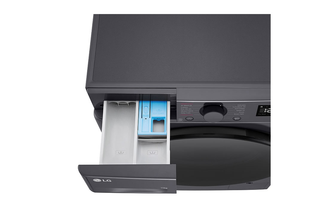 LG pesumasin 11kg I AIDD |&nbsp;R5 Seeria&nbsp;A-10% | Sügavus 56.5cm | Must | Aur | F4WR511S2M, Detergent port view, F4WR511S2M, thumbnail 7