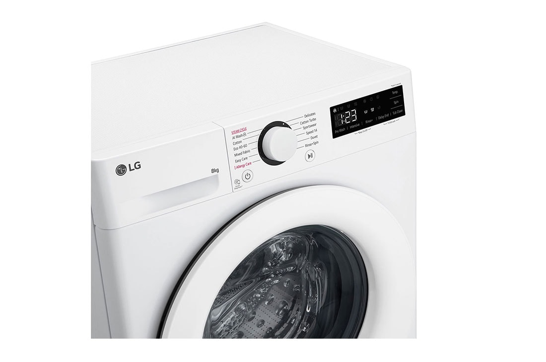 LG kitsas pesumasin 8kg I AIDD | R5 Seeria&nbsp;A-10% | Sügavus 47.5cm | Valge | Aur | F2WR508SWW, Top panel, F2WR508SWW, thumbnail 3