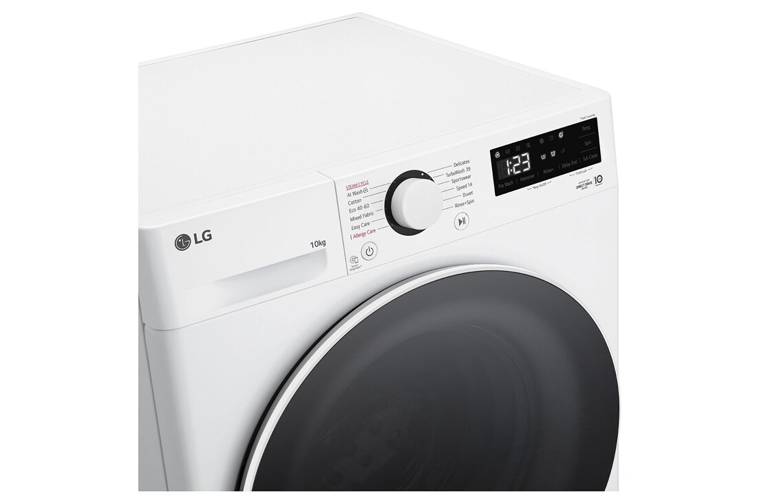 LG pesumasin 10kg I AIDD |R5 Seeria&nbsp;A-10% | Sügavus 56.5cm | Valge | Aur | F4WR510S0W, knob view, F4WR510S0W, thumbnail 3