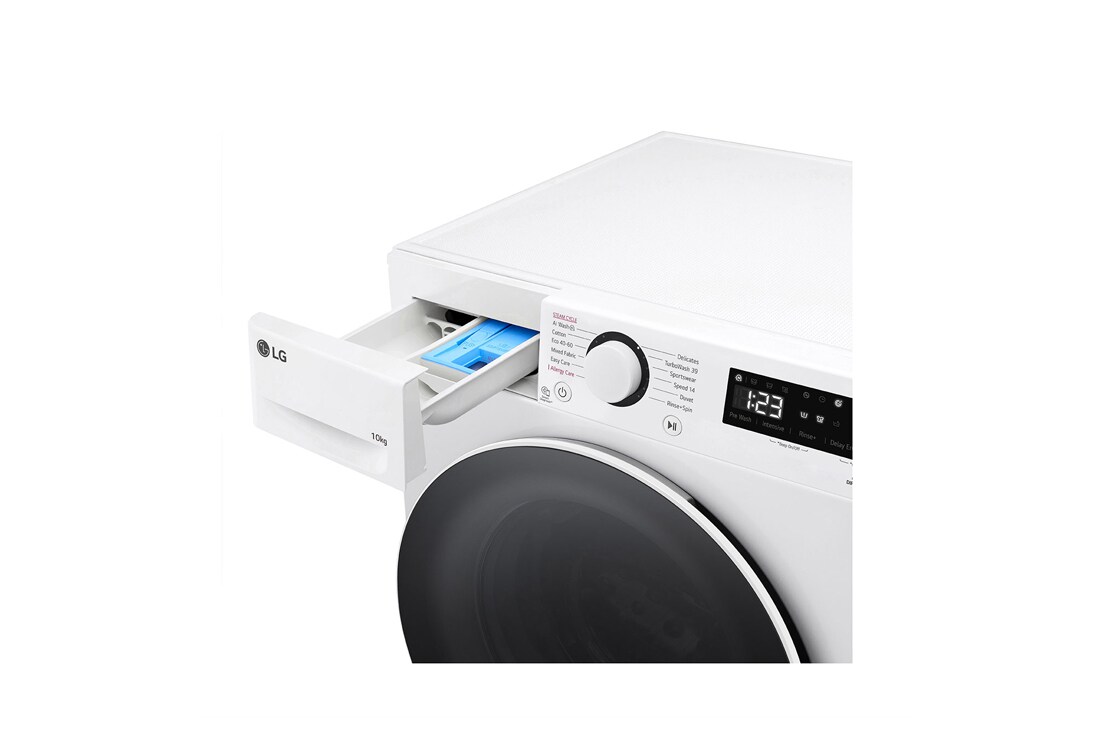 LG pesumasin 10kg I AIDD |R5 Seeria&nbsp;A-10% | Sügavus 56.5cm | Valge | Aur | F4WR510S0W, Detergent slot view, F4WR510S0W, thumbnail 5