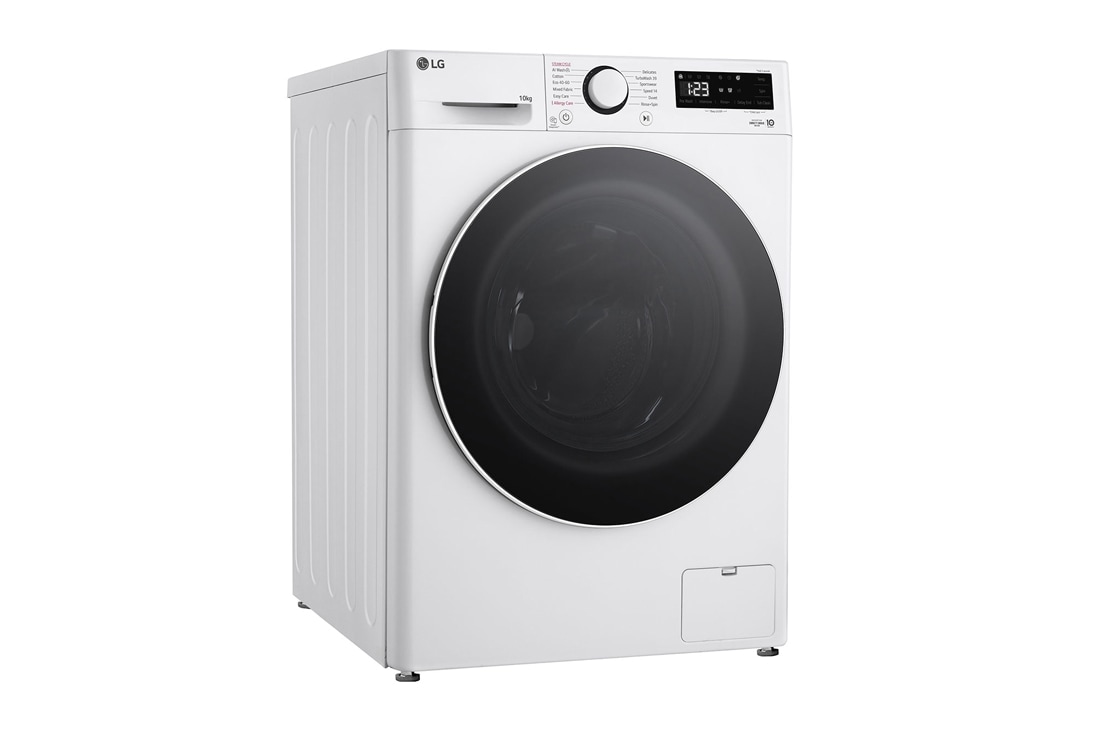 LG pesumasin 10kg I AIDD |R5 Seeria&nbsp;A-10% | Sügavus 56.5cm | Valge | Aur | F4WR510S0W, Right side view, F4WR510S0W, thumbnail 10