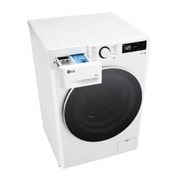 LG pesumasin 10kg I AIDD |R5 Seeria&nbsp;A-10% | Sügavus 56.5cm | Valge | Aur | F4WR510S0W, Right perspective view with detergent slot open, F4WR510S0W, thumbnail 9