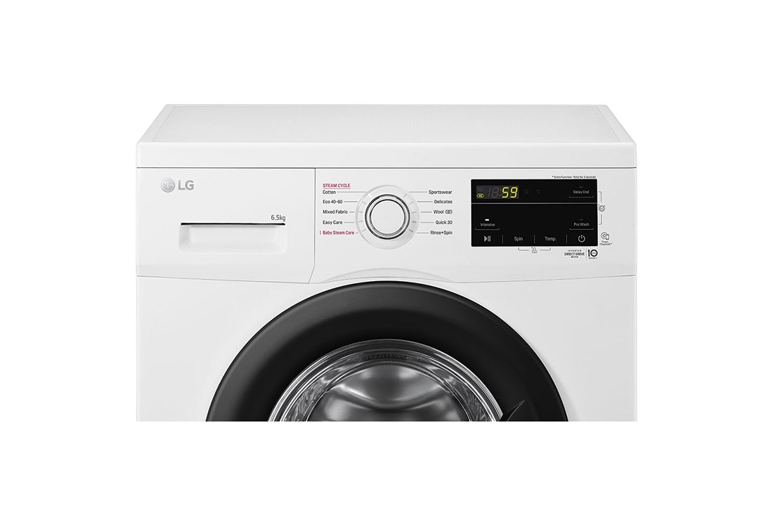 LG pesumasin | 6.5kg | Valge | E klass | Inverter Direct Drive™ | Steam™, Top closure view, F2J3WSBWE, thumbnail 3