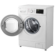 LG pesumasin | 6.5kg | Valge | E klass | Inverter Direct Drive™ | Steam™, Door open side view, F2J3WSBWE, thumbnail 10