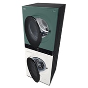 LG WashTower, pesumasin 12kg, kuivati 10kg | A-10%/A+++ | AIDD | TurboWash360 | Sügavus 66cm | Beež, roheline| Aur |WT1210EGF, WT1210EGF, thumbnail 4
