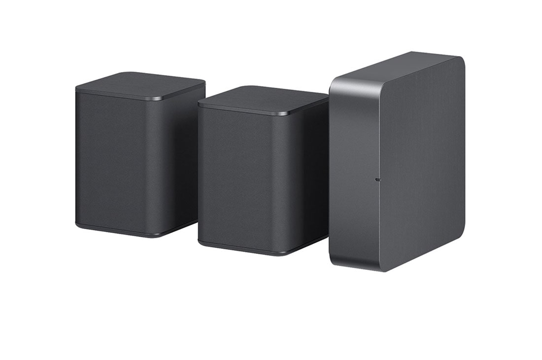 LG Soundbar SPQ8-S, Mudeli SPQ8-S 45-kraadine vaade paremalt koos seisva ressiiveriga, SPQ8-S, thumbnail 4