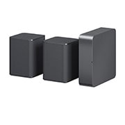 LG Soundbar SPQ8-S, Mudeli SPQ8-S 45-kraadine vaade paremalt koos seisva ressiiveriga, SPQ8-S, thumbnail 4