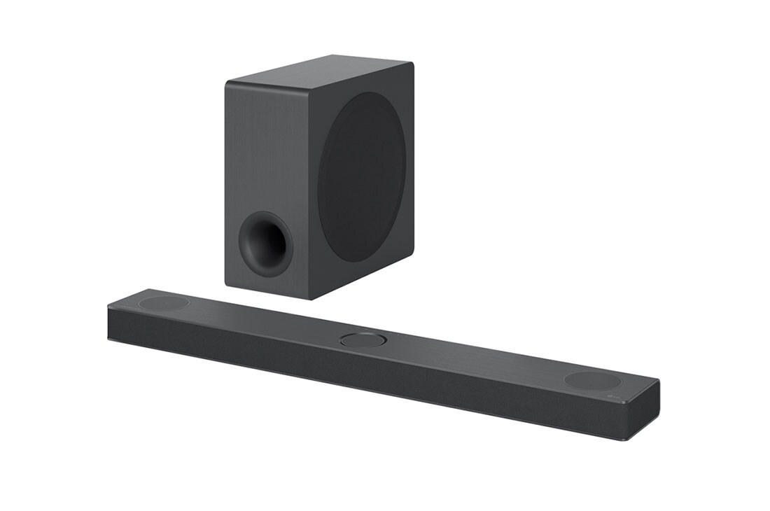 LG Soundbar S80QY , Soundbari ja bassikõlari diagonaalvaade, S80QY, thumbnail 2