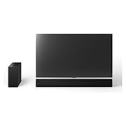LG 420W, 3.1 kanaliga SG10TY LG Soundbar helisüsteem koos Dolby Atmos-ga, ideaalne sobivus LG OLED evo AI G-seeria TV, 65-tollise LG OLED G4, LG Soundbar SG10TY ribakõlari ja bassikõlari eestvaade, SG10TY, thumbnail 10