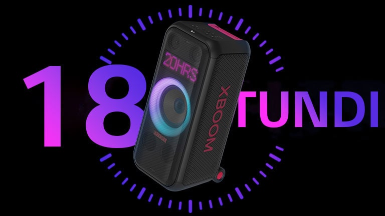 Kõlar on kujutatud kella ikooni kohale ja kujunduslikul eesmärgil on taustale kirjutatud sõna "12HRS".