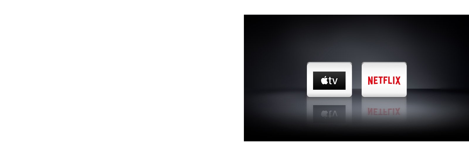 Kaks logo: Apple TV rakendus, Netflix 