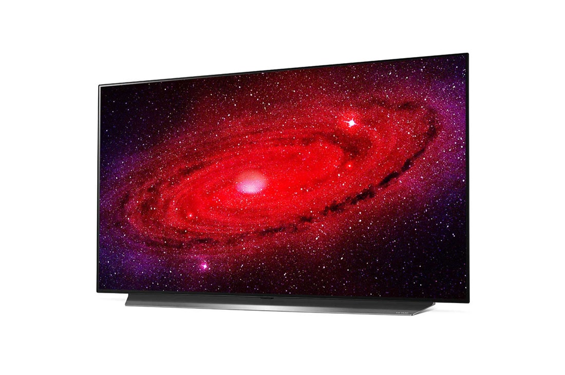 LG 48-tolline OLED 4K teler koos G-Sync™ ja helisüsteem Dolby Atmos, Külgvaade 30 kraadi alt koos täitepildiga, OLED48CX3LB, thumbnail 2