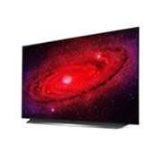 LG 48-tolline OLED 4K teler koos G-Sync™ ja helisüsteem Dolby Atmos, Külgvaade 60 kraadi alt koos täitepildiga, OLED48CX3LB, thumbnail 3
