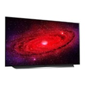 LG 48-tolline OLED 4K teler koos G-Sync™ ja helisüsteem Dolby Atmos, Külgvaade 30 kraadi alt koos täitepildiga, OLED48CX3LB, thumbnail 6
