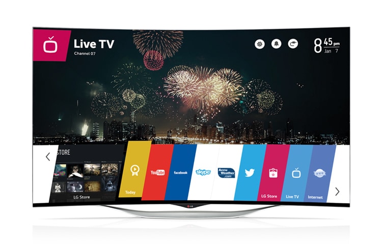 LG 55-tolline nõgus OLED–teler WebOSiga, kaugjuhtimispuldiga Magic Remote., 55EC930V