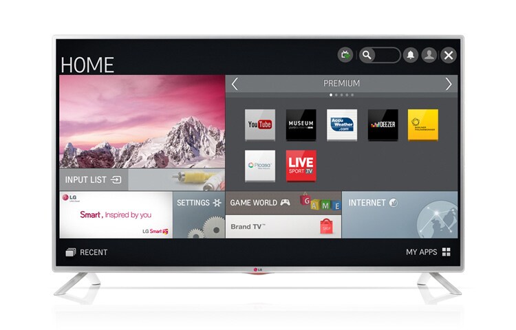 LG 50-tolline Smart TV LED-teler täiskõrglahutusega pildikvaliteedi ja nutika energiasäästufunktsiooniga., 50LB582V