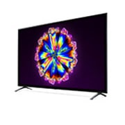 LG 75-tolline NanoCell 4K teler koos protsessor α7 ja helisüsteem Dolby Atmos, 30 degree side view with infill image, 75NANO903NA, thumbnail 3