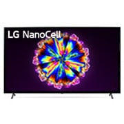 LG 86-tolline NanoCell 4K teler koos protsessor α7 ja helisüsteem Dolby Atmos, front view with infill image and logo, 86NANO903NA, thumbnail 1
