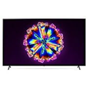 LG 86-tolline NanoCell 4K teler koos protsessor α7 ja helisüsteem Dolby Atmos, eestvaade koos täitepildiga, 86NANO903NA, thumbnail 2