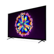 LG 86-tolline NanoCell 4K teler koos protsessor α7 ja helisüsteem Dolby Atmos, 30 degree side view with infill image, 86NANO903NA, thumbnail 3