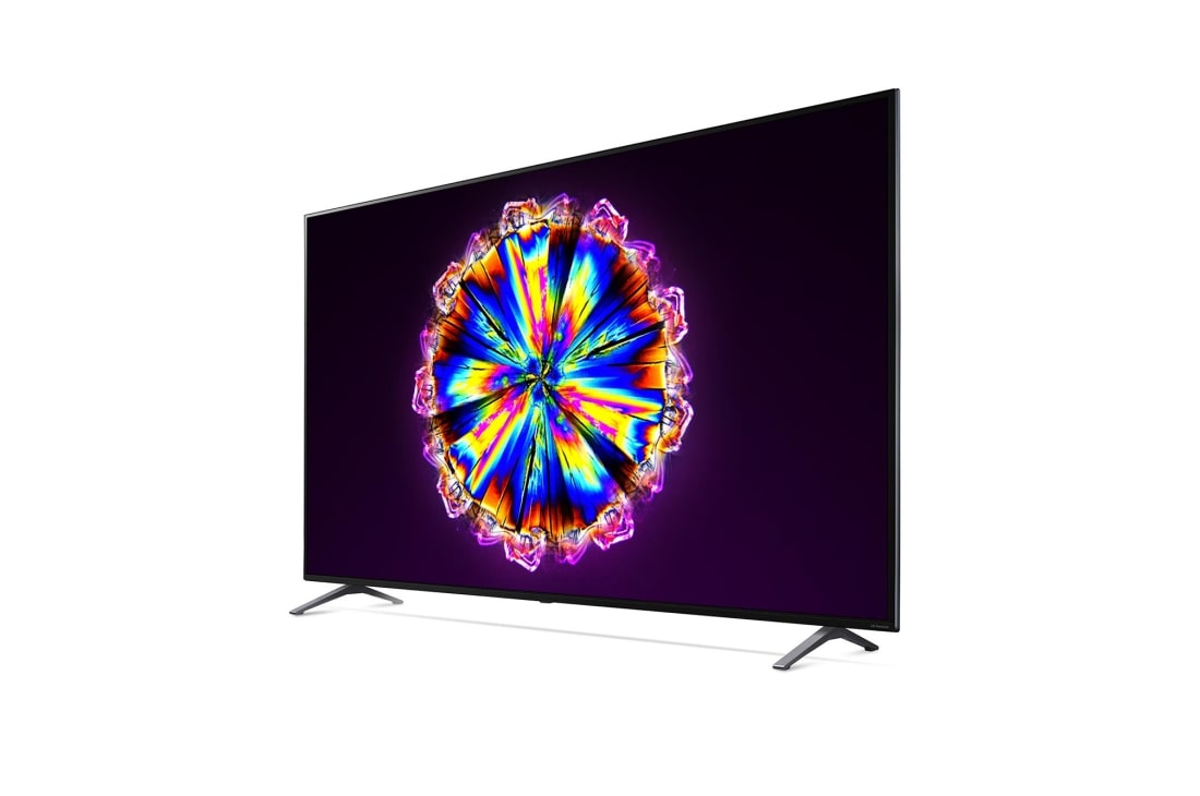LG 86-tolline NanoCell 4K teler koos protsessor α7 ja helisüsteem Dolby Atmos, 30 degree side view with infill image, 86NANO903NA, thumbnail 3