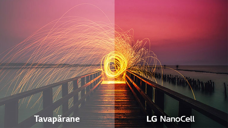 Tuleleeki kujutava tavapärase pildi kvaliteet võrdluses hämardustehnoloogia Full Array Dimming abil loodud pildiga