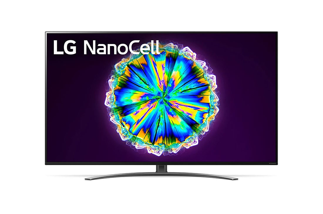 LG 49-tolline NanoCell 4K teler, eestvaade koos täitepildiga, 49NANO863NA