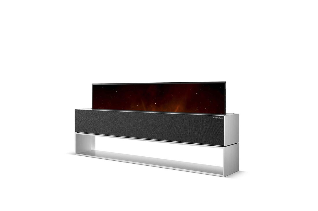 LG 65-tolline OLED 4K teler, Külgvaade 60 kraadi alt veerandist ekraanist, OLED65RX9LA, thumbnail 6