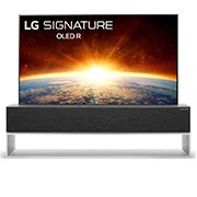LG 65-tolline OLED 4K teler, eestvaade koos täitepildiga, OLED65RX9LA, thumbnail 1