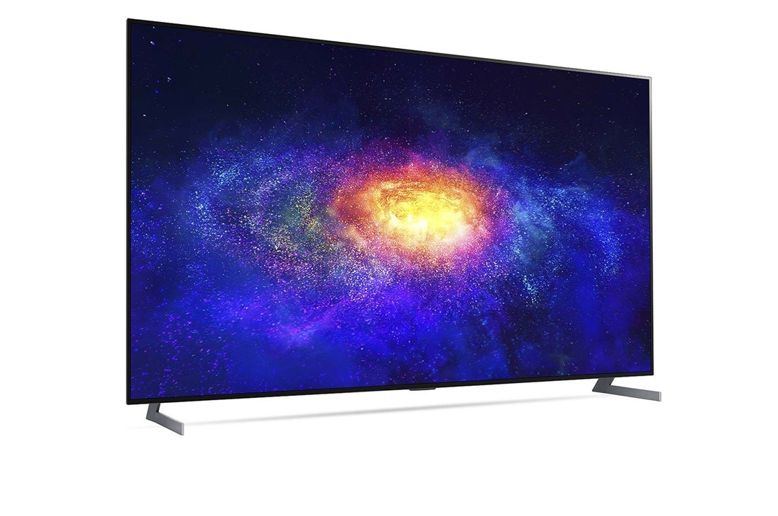 LG 77-tolline OLED 8K teler, Külgvaade 30 kraadi alt koos täitepildiga, OLED77ZX9LA, thumbnail 6