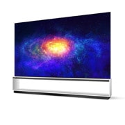 LG 88-tolline OLED 8K teler, Külgvaade 30 kraadi alt koos täitepildiga, OLED88ZX9LA, thumbnail 2