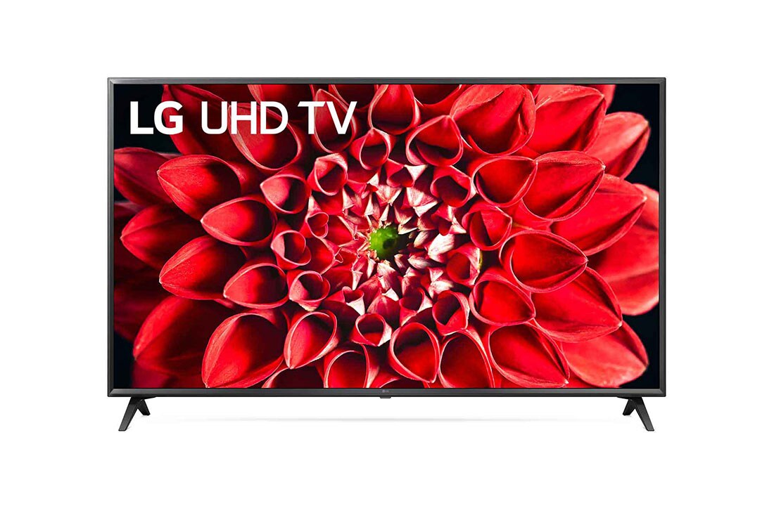 LG 65-tolline UHD 4K teler, eestvaade koos täitepildiga, 65UN71003LB