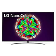 LG 75-tolline NanoCell 4K teler koos AI ThinQ ja helisüsteem Ultra Surround, eestvaade koos täitepildiga, 75NANO793NF, thumbnail 1