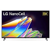 LG 55-tolline NanoCell 8K teler koos protsessor α9 ja helisüsteem Dolby Atmos, front view with infill image and logo, 55NANO953NA, thumbnail 1
