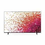 LG 55-tolline NanoCell 4K teler koos protsessor α7 ja helisüsteem Dolby Atmos, eestvaade koos täitepildiga, 55NANO753PA, thumbnail 2