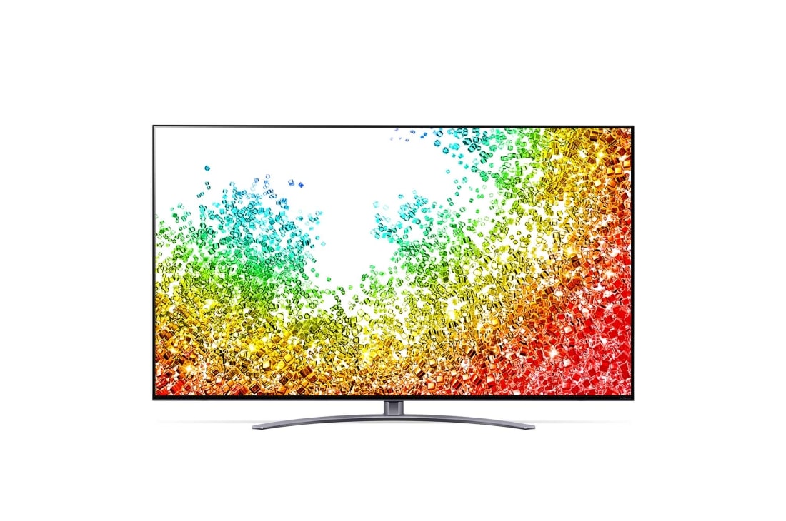 LG 55-tolline NanoCell 8K teler koos protsessor α9 ja helisüsteem Dolby Atmos, eestvaade koos täitepildiga, 55NANO963PA, thumbnail 2