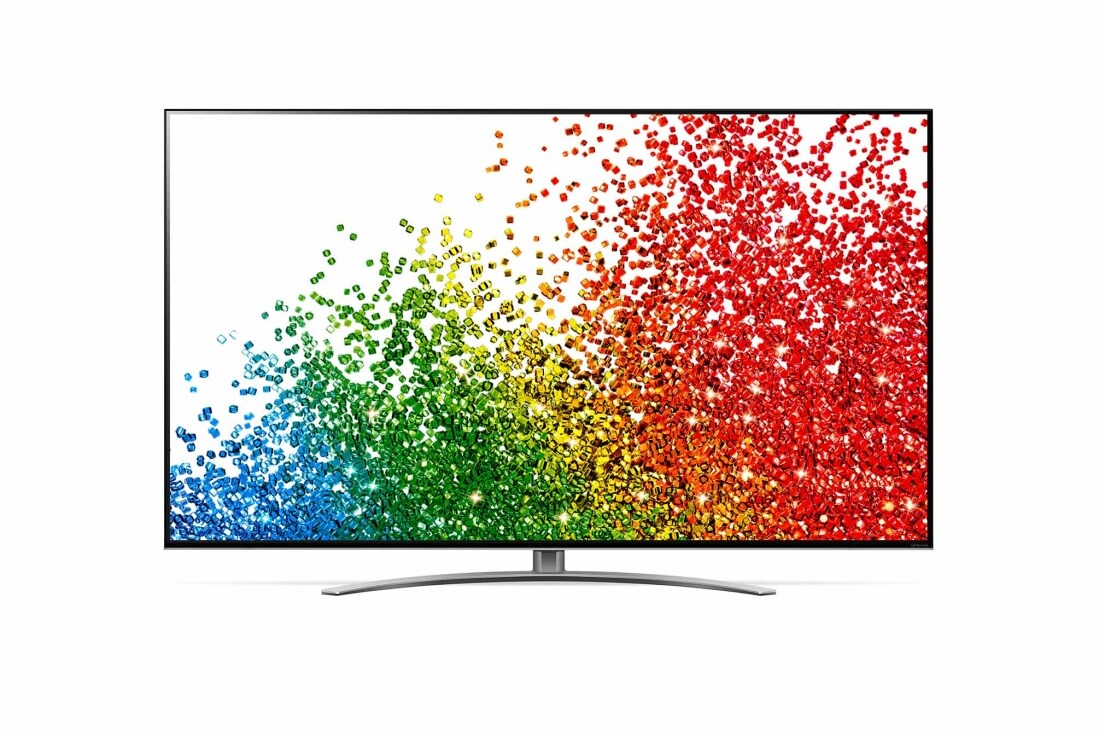 LG 86-tolline NanoCell 8K teler koos protsessor α9 ja helisüsteem Dolby Atmos, eestvaade koos täitepildiga, 86NANO993PB, thumbnail 2