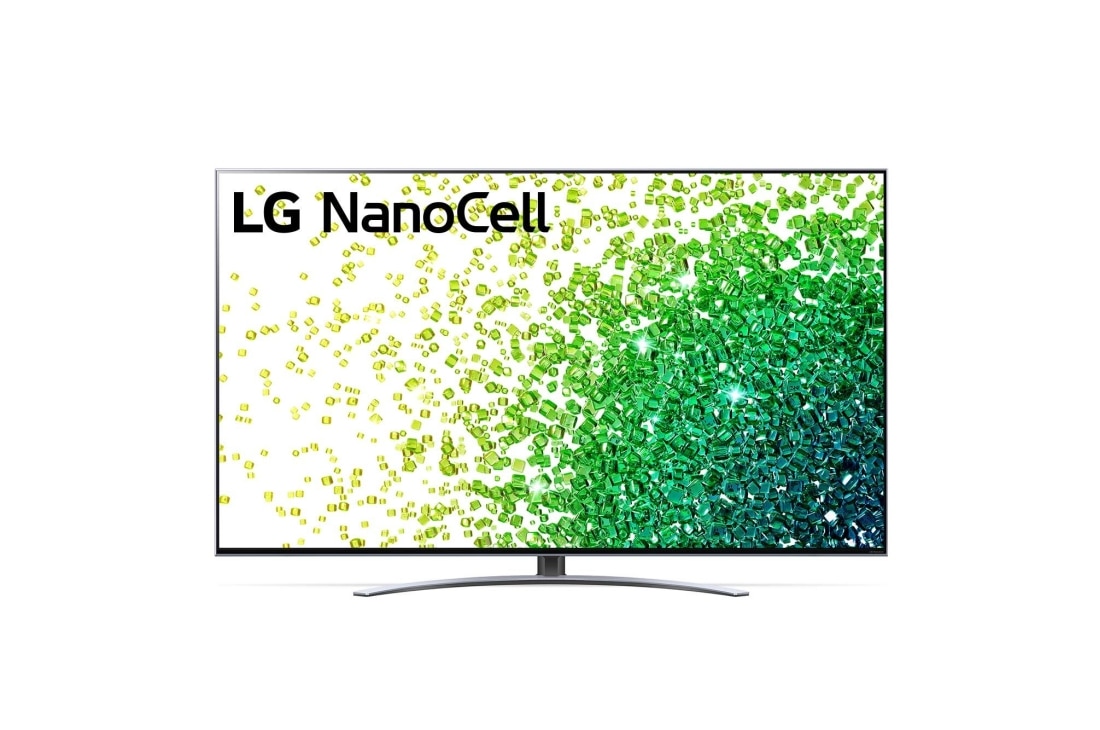 LG 65-tolline NanoCell 4K teler koos protsessor α7 ja helisüsteem Dolby Atmos, LG NanoCell teleri eestvaade, 65NANO883PB