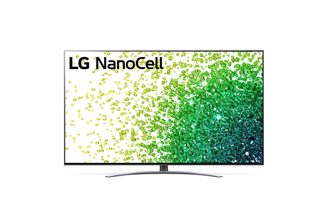 LG 65-tolline NanoCell 4K teler koos protsessor α7 ja helisüsteem Dolby Atmos, LG NanoCell teleri eestvaade, 65NANO883PB