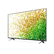 LG 65-tolline NanoCell 4K teler koos protsessor α7 ja helisüsteem Dolby Atmos, Külgvaade 30 kraadi alt koos täitepildiga, 65NANO853PA, thumbnail 3