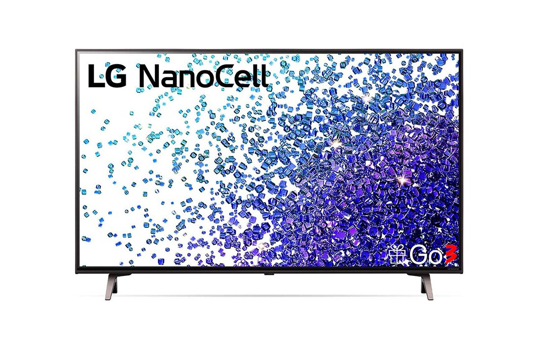 LG 43 tolline NanoCell 4K teler, LG NanoCell teleri eestvaade, 43NANO793PB